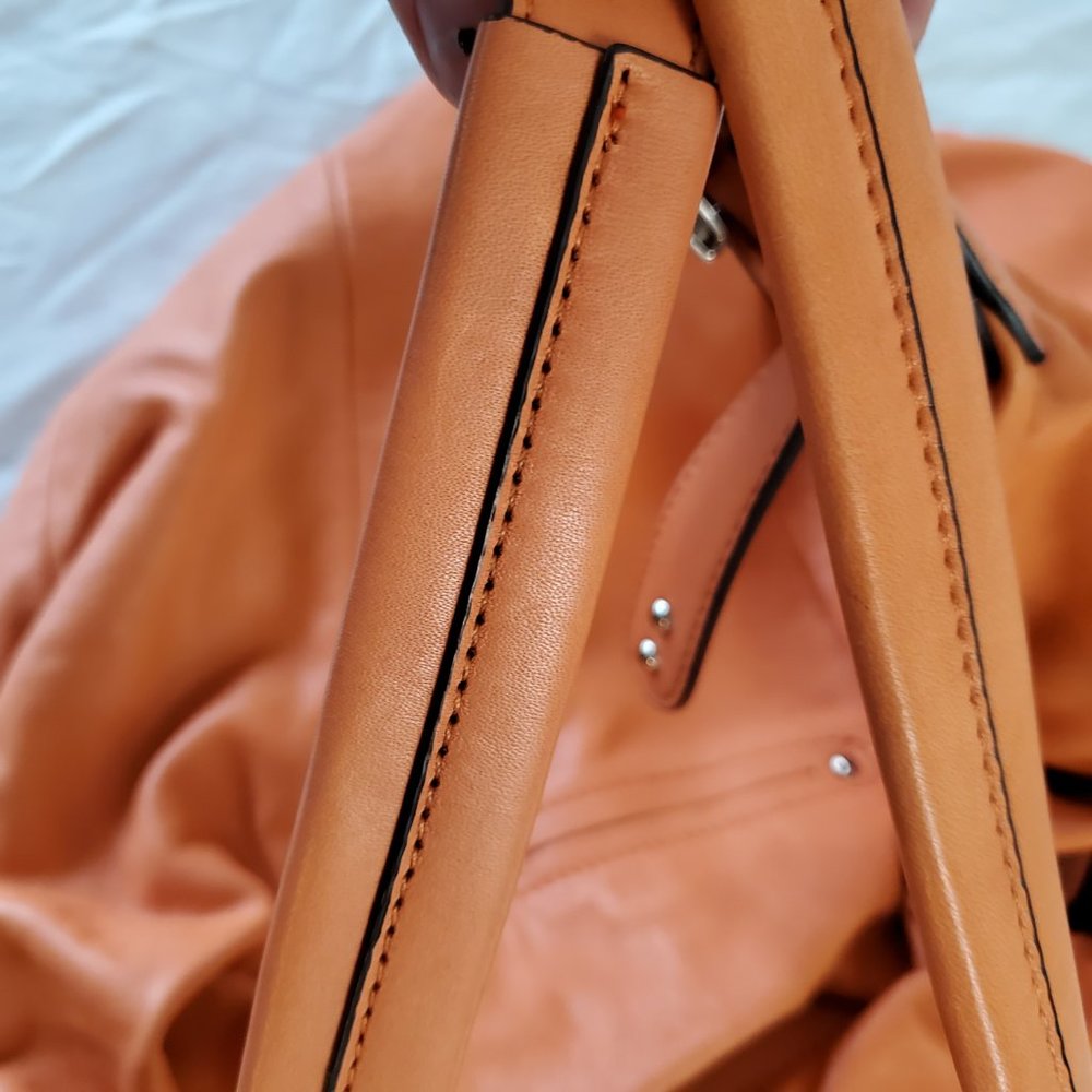 b. makowsky Peach Leather Handbag - Picture 5 of 5